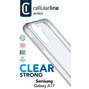 Cellularline Clear Strong – Galaxy A17 kova kuori kumireunoilla