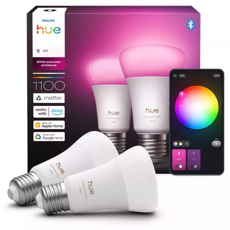 Philips Hue White and colour ambience A60 – E27 älylamppu – 1100