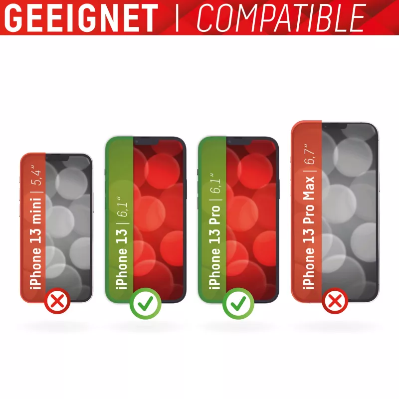 Displex Smart Glass (9H) Apple iPhone 13/13 Pro -suojalasi, asennustarra, särkymätön