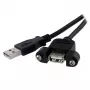 StarTech.com 1 ft paneeliasennettava USB-kaapeli A - A - F/M