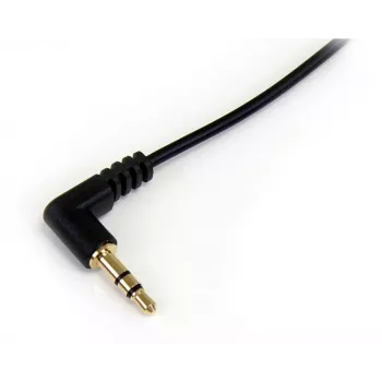 StarTech.com 30 cm ohut 3,5 mm:n plugi kulmikas stereoaudiokaapeli - M/M