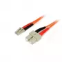 StarTech.com 2 m kuitu-kaapeli - multimode duplex 50/125 - LSZH kuitu-jumperkaapeli - LC/SC