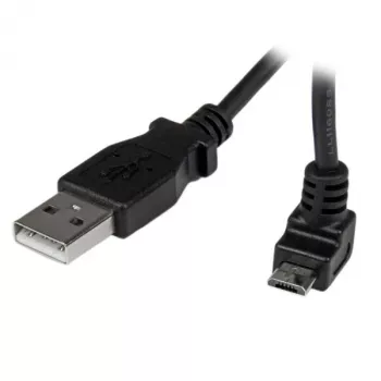 StarTech.com 2 m Micro-USB-kaapeli - A - Micro B kulmikas, 2 m, USB A, Micro-USB B, USB 2.0, uros/uros, musta