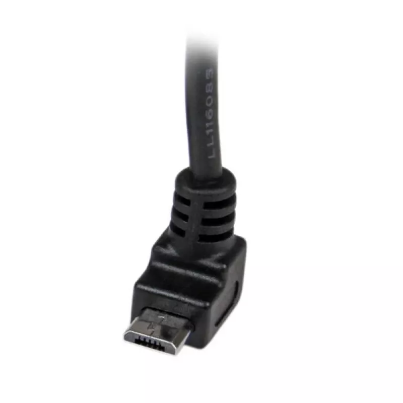 StarTech.com 2 m Micro-USB-kaapeli - A - Micro B kulmikas, 2 m, USB A, Micro-USB B, USB 2.0, uros/uros, musta