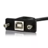 StarTech.com 3 ft paneeliasennettava USB-kaapeli B - B - F/M, 0,91 m, USB B, USB B, USB 2.0, 0,48 Gbit/s, musta
