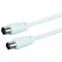 Koaksiaalikaapeli Schwaiger 5,0 m IEC - IEC 5 m valkoinen