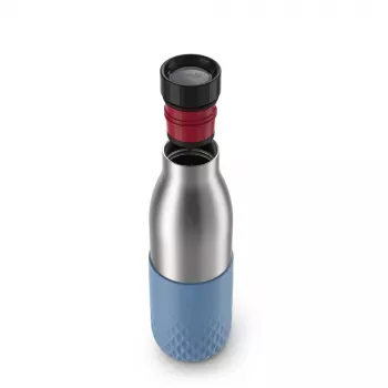 EMSA Bludrop Sleeve N3110700 juomapullo kuntoilu, urheilu 500 ml ruostumaton teräs sininen, ruostumaton teräs
