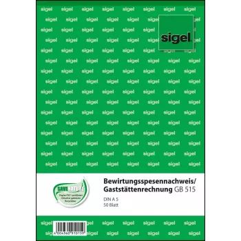 Liikelomake Sigel GB515 A5 valkoinen 50 arkkia