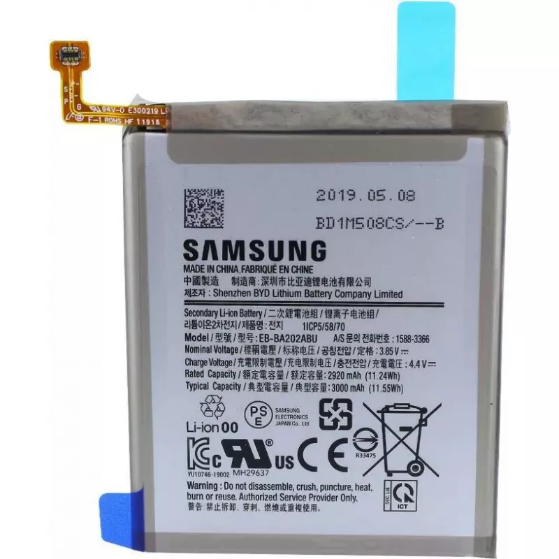 Akku Samsung Galaxy A20e (GH82-20188A) — Li-Ion 3000 mAh, varaosa A202