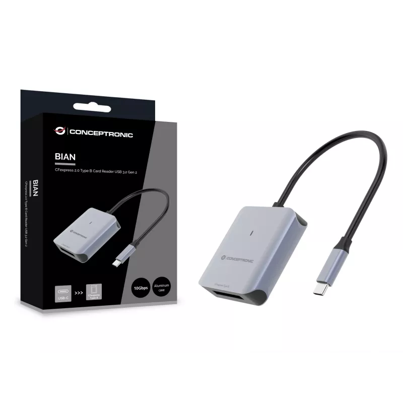Conceptronic BIAN08G CFexpress 2.0 Type B -kortinlukija USB 3.2 Gen 2