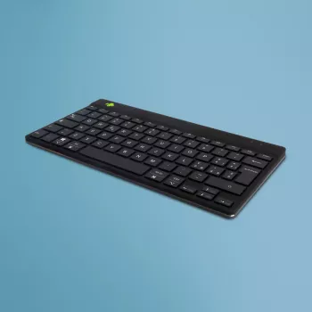 R-Go Tools ergonominen näppäimistö R-Go Compact Break, kompakti näppäimistö tauko-ohjelmistolla, QWERTY (IT), Bluetooth, musta