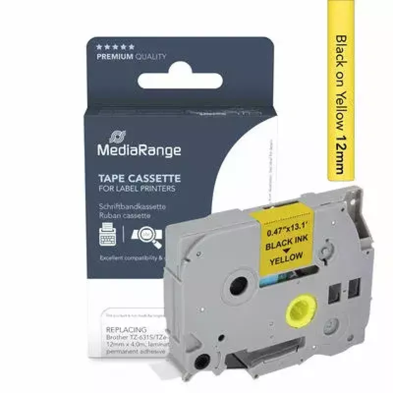 MediaRange MRBTZ631S tarratulostinnauha yhteensopiva Brother TZ-631S