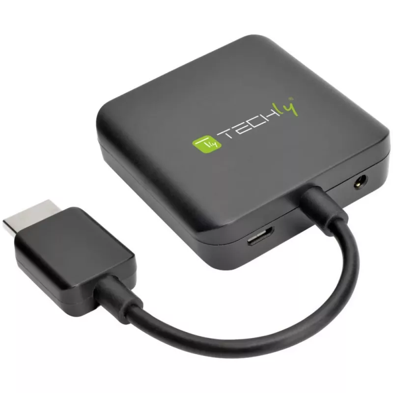 Techly HDMI-äänenerotin stereo/ääni 5.1 kanavaa 4K 3D IDATA HDMI-VGA8