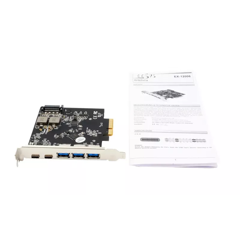 Liitäntäkortti EXSYS EX-12006 sisäinen USB 3.2 Gen 2