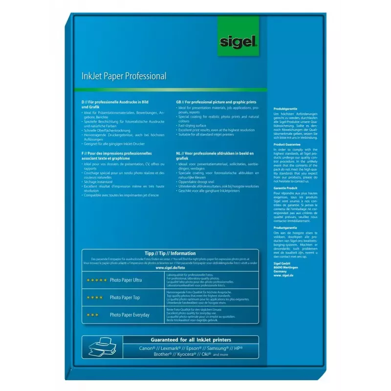 Tulostinpaperi A4 Sigel IP288 matta 200 arkkia valkoinen
