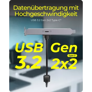 ICY BOX USB Type-C takapaneeli sisäisellä USB Type-E liitännällä