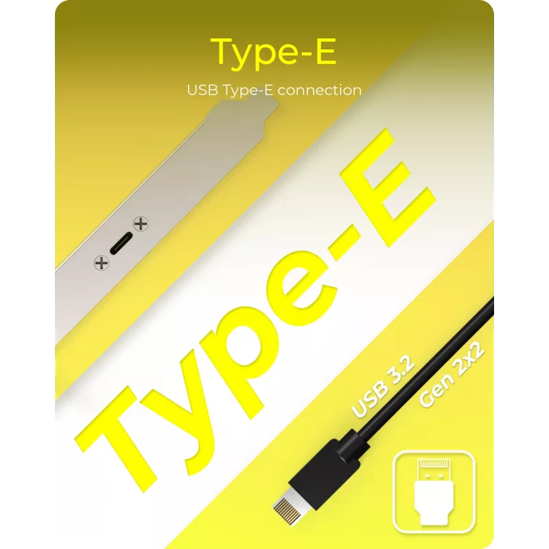 ICY BOX USB Type-C takapaneeli sisäisellä USB Type-E liitännällä