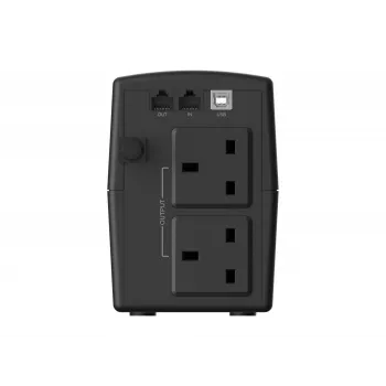 Conceptronic ZEUS01G 650VA 360W UPS, UK-pistorasia x 2, HID USB, RJ45 sisään/ulos, AVR