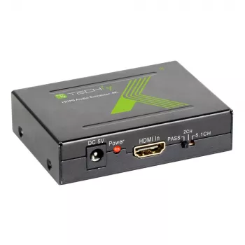 Techly -äänierotin HDMI SPDIF + RCA R/L IDATA HDMI-EA, 5 V, 77 mm, 64 mm, 23 mm, 351 g