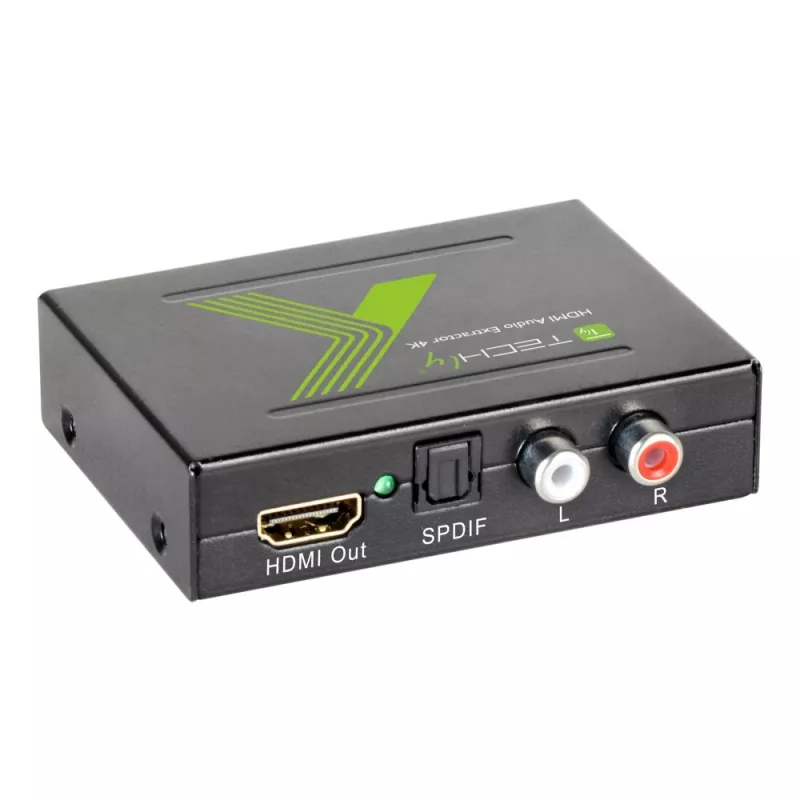 Techly -äänierotin HDMI SPDIF + RCA R/L IDATA HDMI-EA, 5 V, 77 mm, 64 mm, 23 mm, 351 g