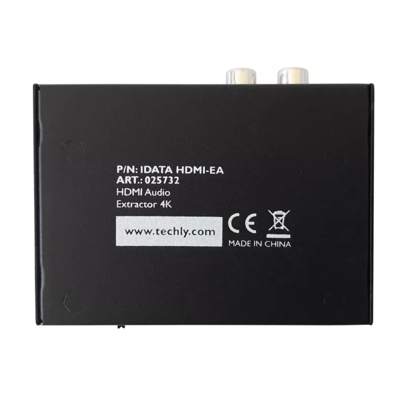 Techly -äänierotin HDMI SPDIF + RCA R/L IDATA HDMI-EA, 5 V, 77 mm, 64 mm, 23 mm, 351 g