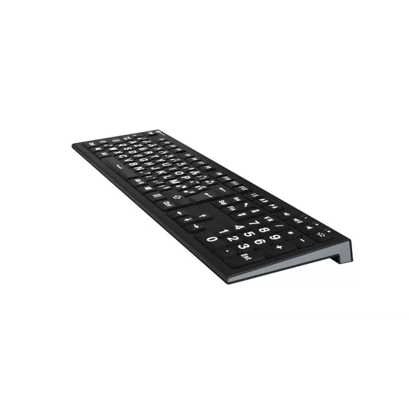 Näppäimistö Logickeyboard LKB-LPWB-A2PC-FR universaali USB AZERTY ranska musta