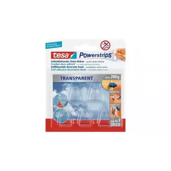 Yleiskoukku TESA Powerstrips Indoor läpinäkyvä 5 kpl