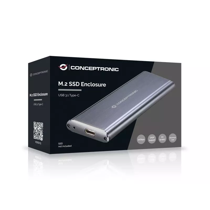 Conceptronic M.2 SSD-kotelo USB 3.1 Type-C