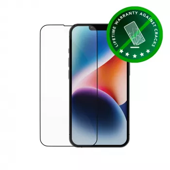 dbramante1928 Eco-Shield iPhone 13 13 Pro 14 musta reuna pölyä ja naarmuja kestävä näytönsuoja karkaistusta lasista