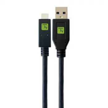 Techly ICOC MUSB312-CMAM05T USB-kaapeli USB 3.2 Gen 1 (3.1 Gen 1) 0,5 m USB A USB C musta