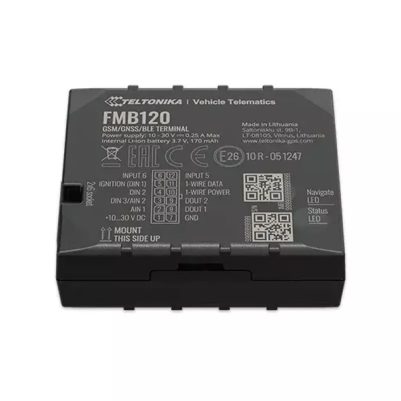 Teltonika FMB120 auto musta pölysuojattu GPS-paikannin