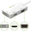 Techly-adapteri 3 in 1 Mini DisplayPort (Thunderbolt) HDMI / DVI / VGA IADAP MDP-COMBOF12