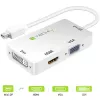 Techly-adapteri 3 in 1 Mini DisplayPort (Thunderbolt) HDMI / DVI / VGA IADAP MDP-COMBOF12