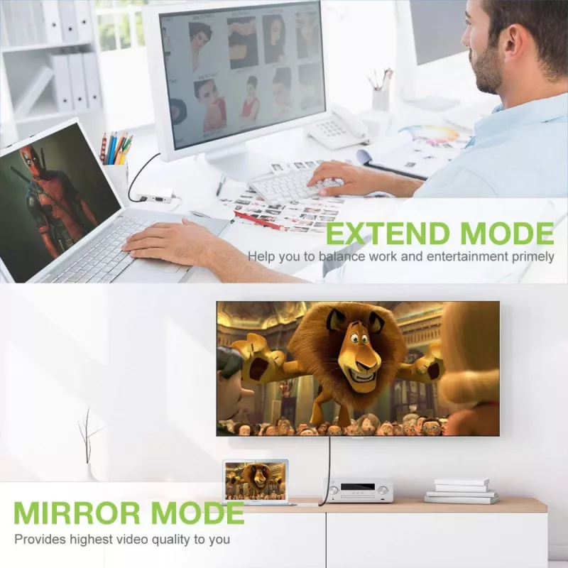 Techly-adapteri 3 in 1 Mini DisplayPort (Thunderbolt) HDMI / DVI / VGA IADAP MDP-COMBOF12