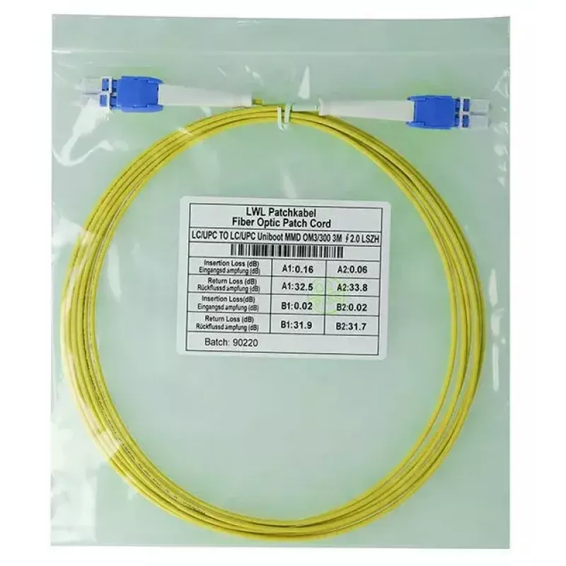 Kuitu-kaapeli BlueOptics SFP8181BU0.5MK 0,5 m LC keltainen