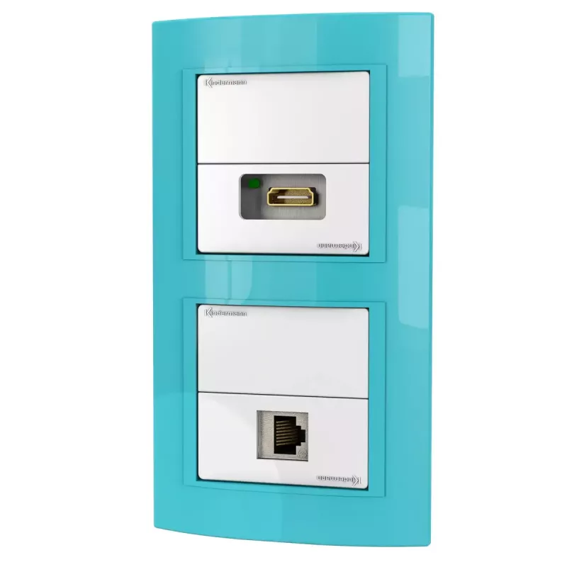 Pistorasiaosa RJ-45 + HDMI Kindermann 7456 000 544