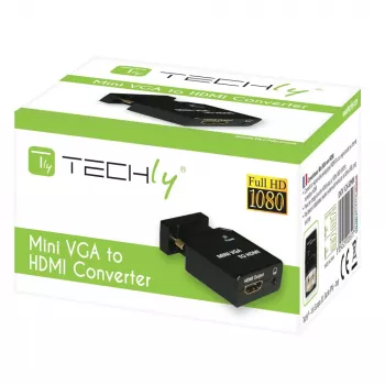 Techly mini-muunnin VGA ja audio HDMI:ksi IDATA VGA-HDMINI