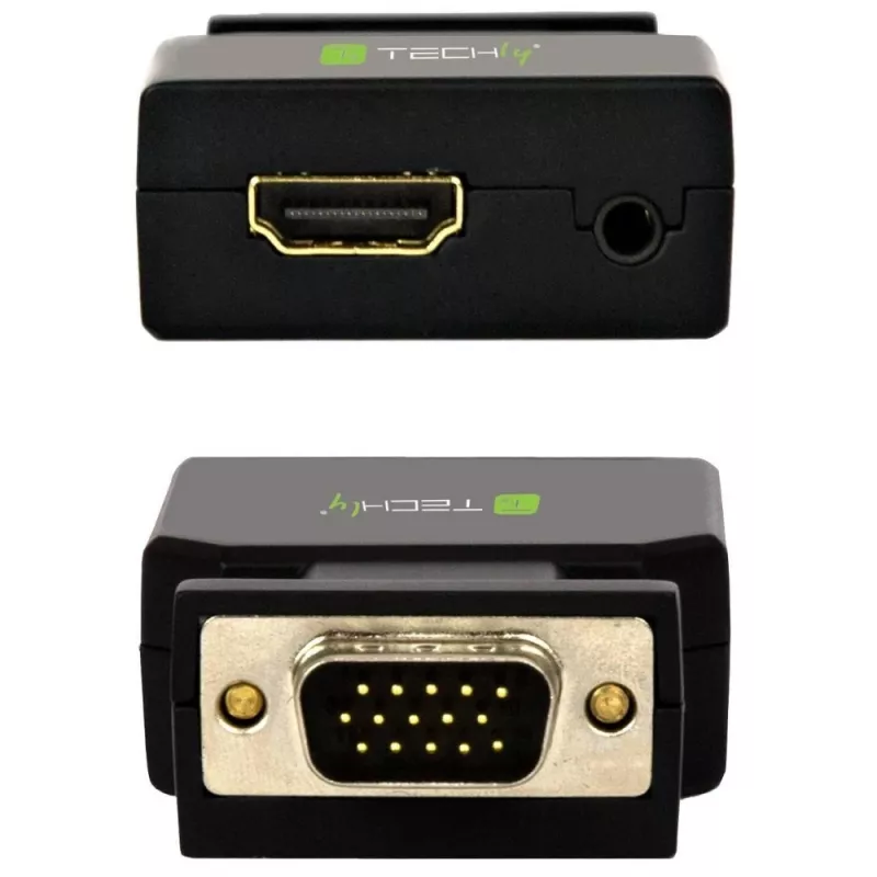 Techly mini-muunnin VGA ja audio HDMI:ksi IDATA VGA-HDMINI