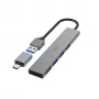 Hama 00200141 USB-keskitin USB 3.2 Gen 1 (3.1 Gen 1) Type-A 5000 Mbit/s harmaa