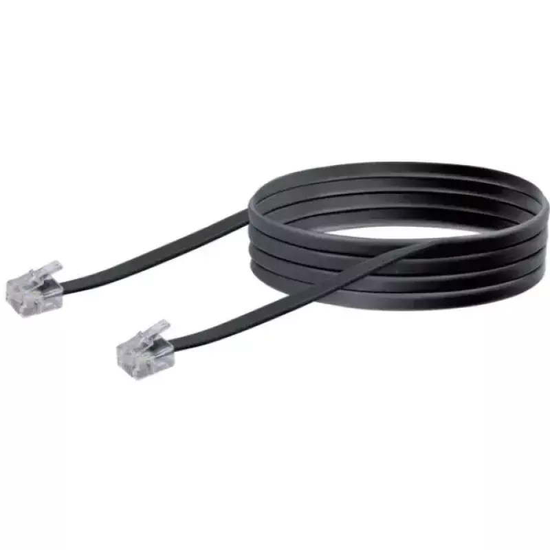 Verkkokaapeli Schwaiger 6,0 m RJ-11 - RJ-11 6 m musta