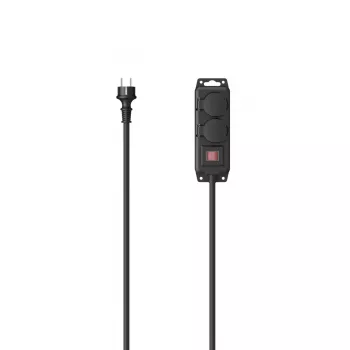 Hama 00223062 jatkojohto 2 m 2 AC-pistorasiaa ulkokäyttöön musta