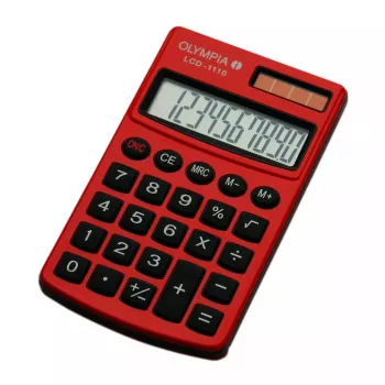 Peruslaskin Olympia LCD 1110 tasku punainen