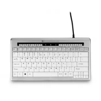 BakkerElkhuizen S-board 840 US Qwerty, Tenkeyless (80 - 87%), johdollinen, USB, Scissor-näppäinkytkimet, QWERTY, vaaleanharmaa, valkoinen