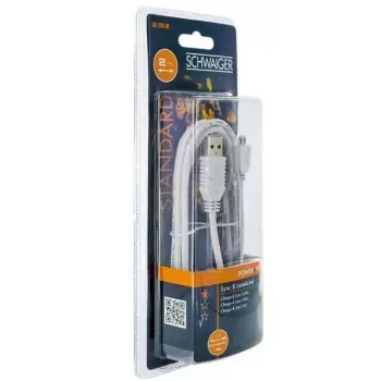 USB-kaapeli Schwaiger LK200M532 2m USB A - Micro-USB A valkoinen