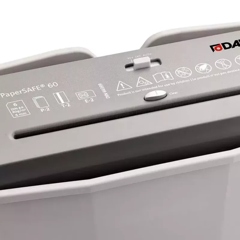 Silppuri Dahle PaperSAFE 60 suikalointi 70 dB 22 cm harmaa