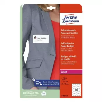 Itseliimautuva tarra soikea irrotettava Avery L4882-20