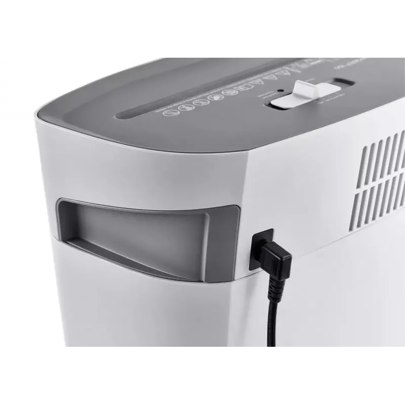 Paperisilppuri Dahle PaperSAFE 100 ristileikkaus 70 dB 22 cm harmaa valkoinen
