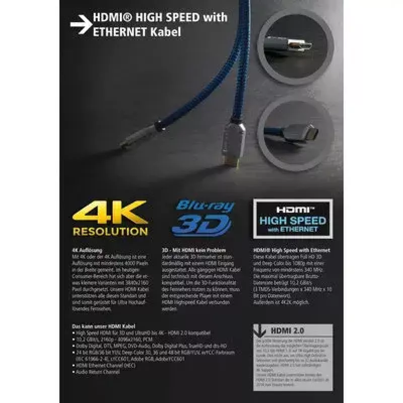HDMI-kaapeli S/CONN 77470-0,5 0,5m