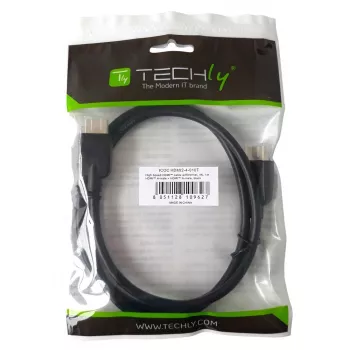 Techly ICOC HDMI2-4-010T HDMI-kaapeli 1 m HDMI Type A (Standard) musta