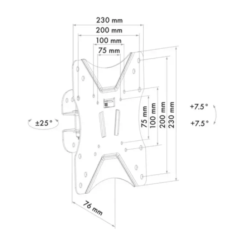 TV-seinäteline Schwaiger LWH14225 513 musta